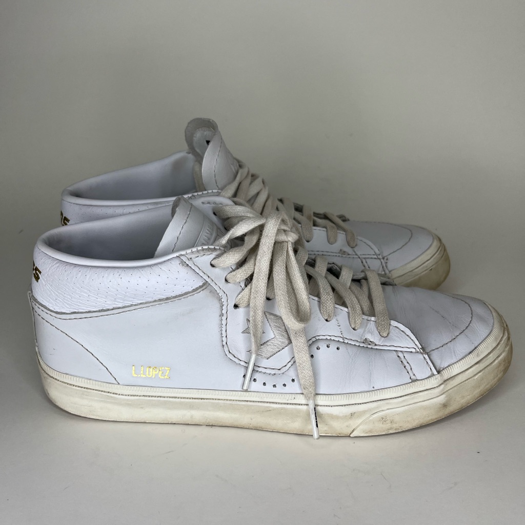 Converse Cons Louie Lopez Pro Mid Top White Men’s Sneakers Size 7.5 171984c